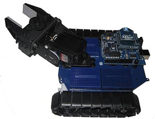The Arduino module controlling the RobotShop Rover